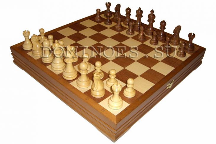 Шахматы классические стандартные деревянные утяжеленные (высота короля 3,50")