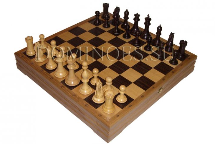 Шахматы классические стандартные деревянные утяжеленные (высота короля 3,75")
