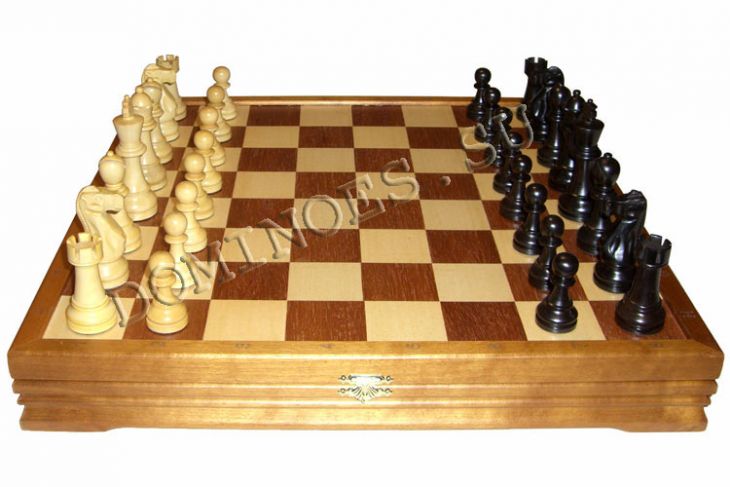 Шахматы классические стандартные деревянные утяжеленные (высота короля 3,75")