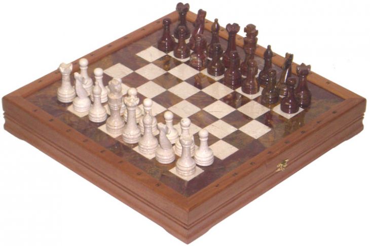 Шахматы каменные изысканные (высота короля 3,50")