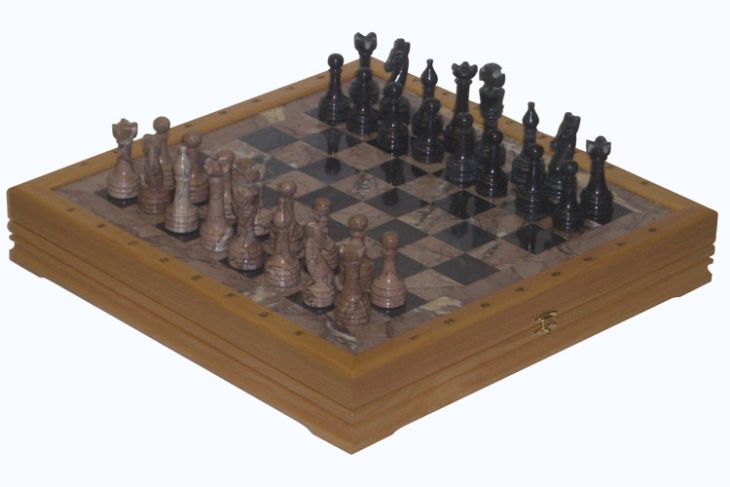 Шахматы каменные изысканные (высота короля 3,50")