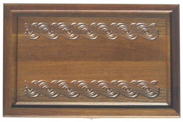 Резные дорожные нарды из массива мореного дуба "Каледония"