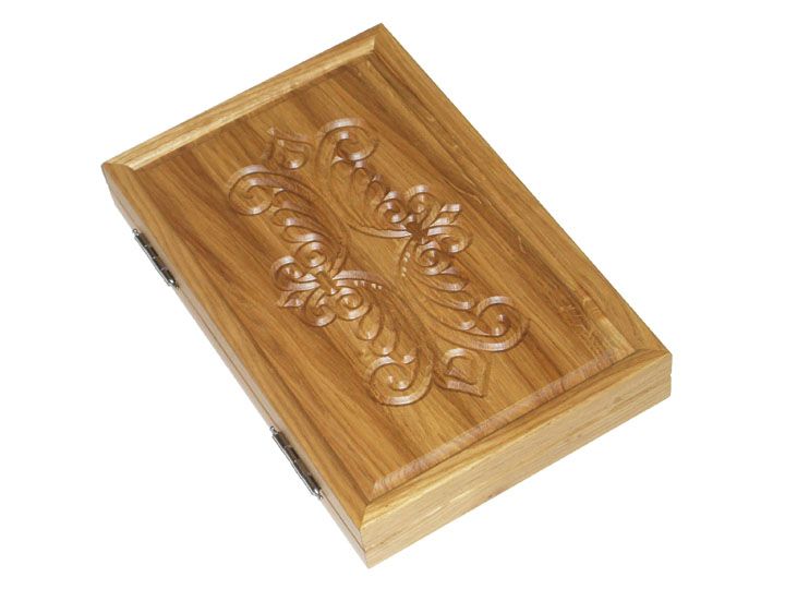 Резные дорожные нарды из массива натурального дуба