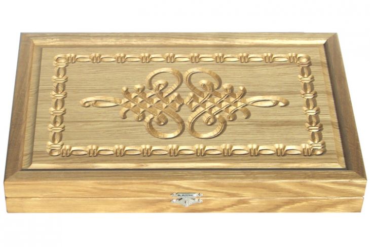 Резные дорожные нарды из массива натурального дуба