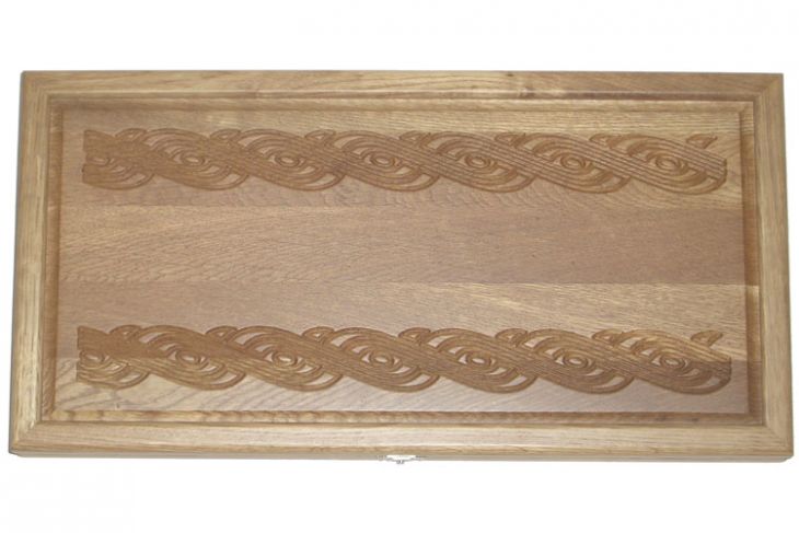 Резные нарды из массива натурального дуба "Каледония"