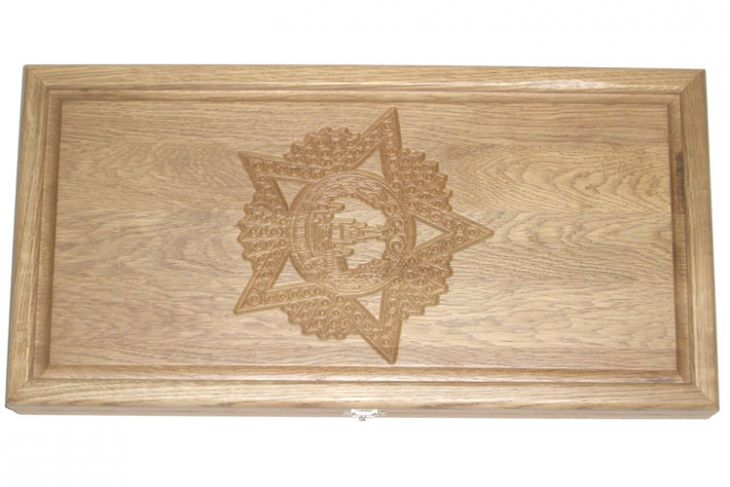 Резные нарды из массива натурального дуба "Победа"