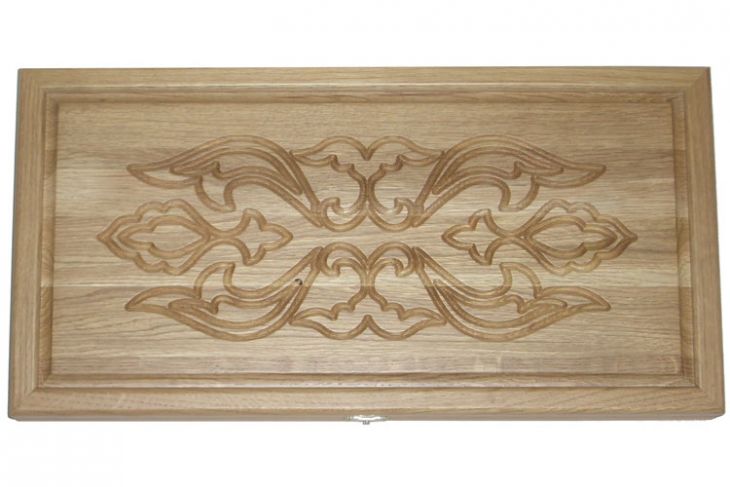 Резные нарды из массива натурального дуба "Саламандра"