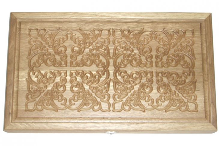 Резные нарды из массива натурального дуба с ложементом