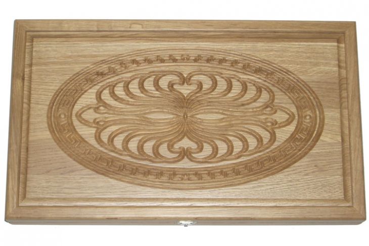 Резные нарды из массива натурального дуба с ложементом