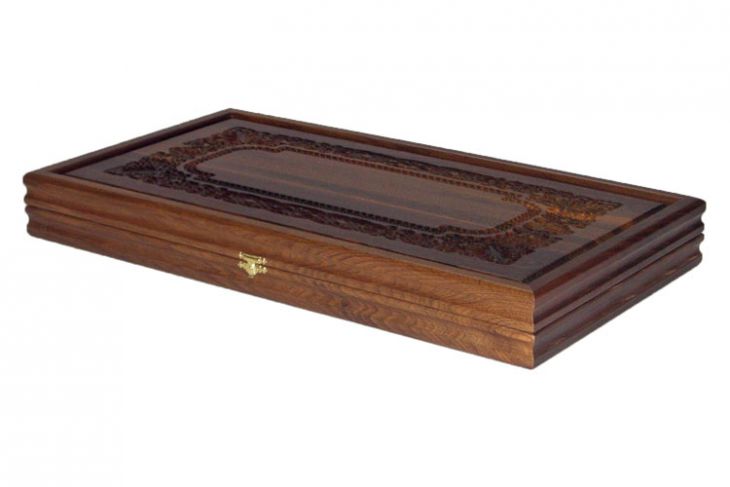 Резные нарды из массива мореного дуба