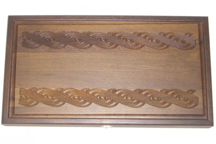 Резные нарды из массива мореного дуба "Каледония"