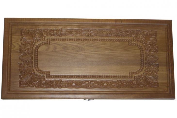 Резные нарды из массива мореного ясеня без ложемента