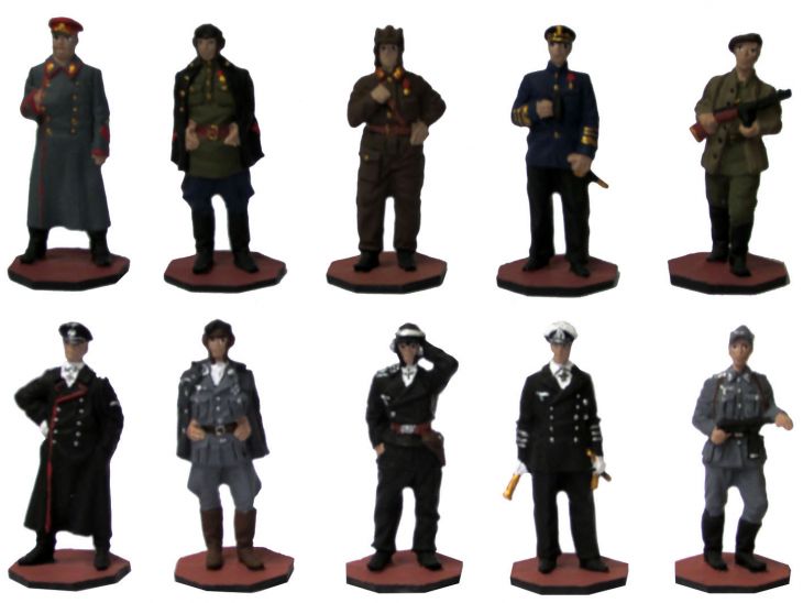 Набор миниатюр в деревянной шкатулке "Великая Отечественная война" (10 фигур)