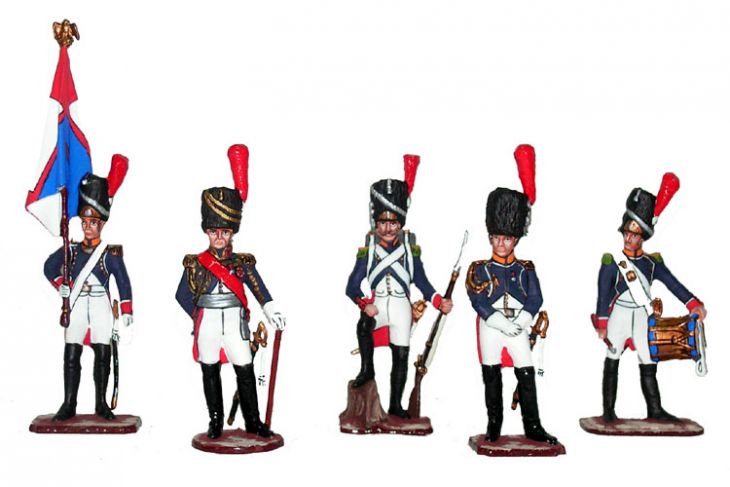 Набор миниатюр в деревянной шкатулке "Старая гвардия" (5 фигур)