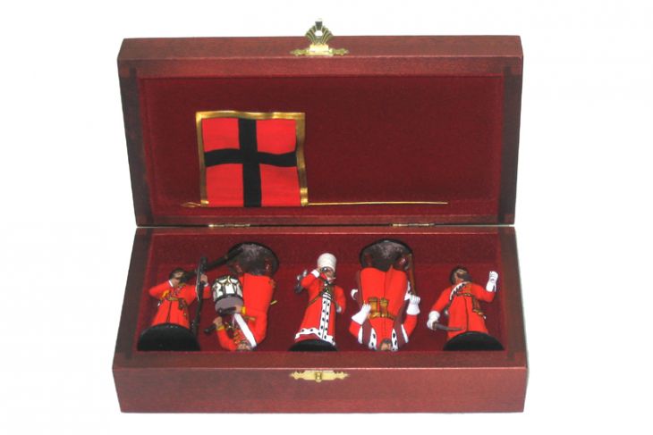 Набор миниатюр в деревянной шкатулке "Стрельцы" (5 фигур)