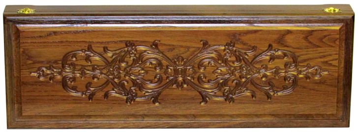 Набор покерный: 500 фишек, две колоды карт и кости в ларце из массива мореного дуба