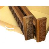 Полка для икон двухъярусная из натурального дерева мореного дуба