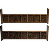 Полка для икон двухъярусная из натурального дерева мореного дуба