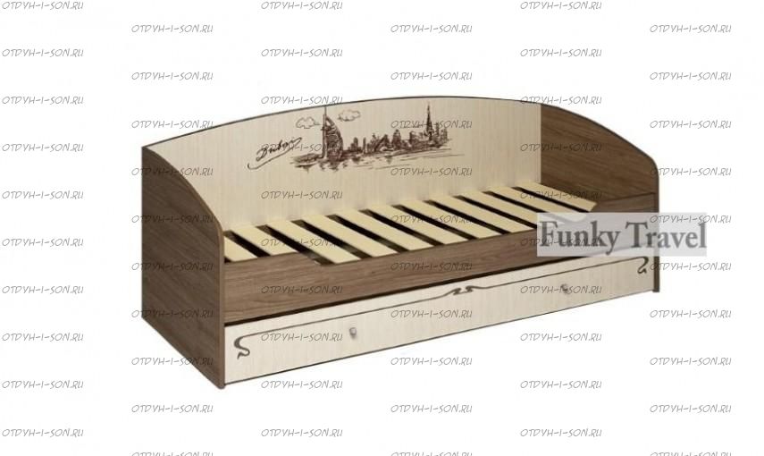 Кровать с выдвижным ящиком Фанки Тревел ФТР-01 (80х200)