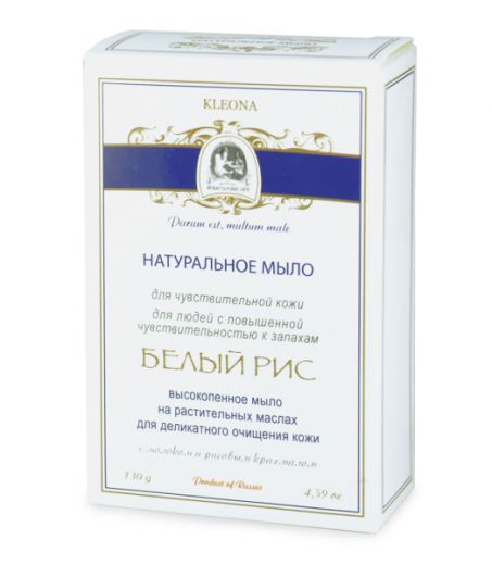 Мыло банное «Белый рис» – для людей с чувствительной кожей 130 гр