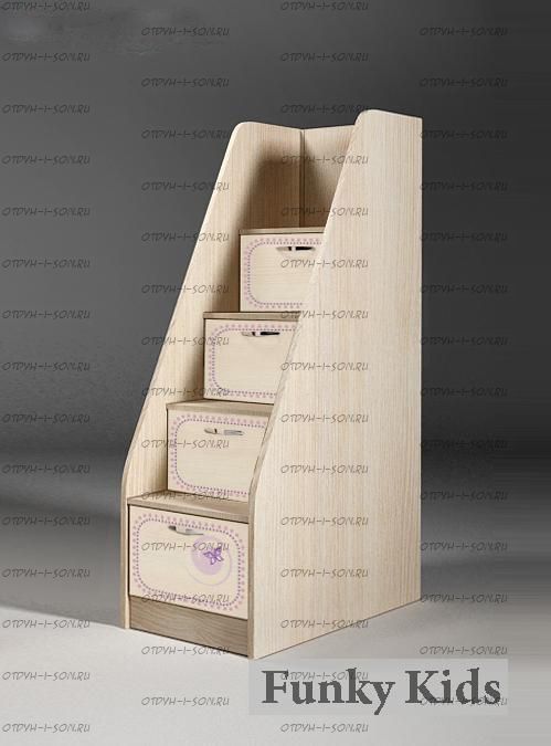 Лестница-тумба 13/8 Фанки Лилак (40х100х150)