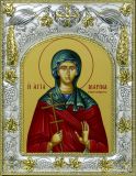 Серебряная икона именная "Марина" (Россия)