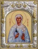 Серебряная икона именная "Валентина Минская" (Россия)