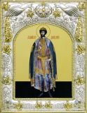 Серебряная икона именная Дмитрий Донской (гальванопластика, 14*18см., Россия)