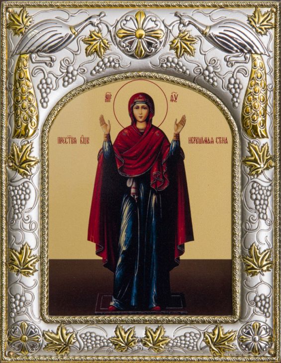 Икона Божья Матерь Нерушимая Стена (14*18 см, гальванопластика, Россия-Италия) Икона Божья Матерь Нерушимая Стена (14*18 см, гальванопластика, Россия-Италия)