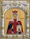 Серебряная икона именная "Людмила"