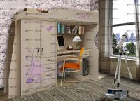 Кровать-чердак Фанки Лилак №4 (80х190)