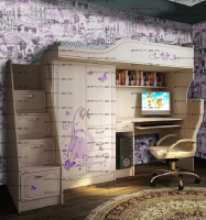 Кровать-чердак Фанки Лилак №7