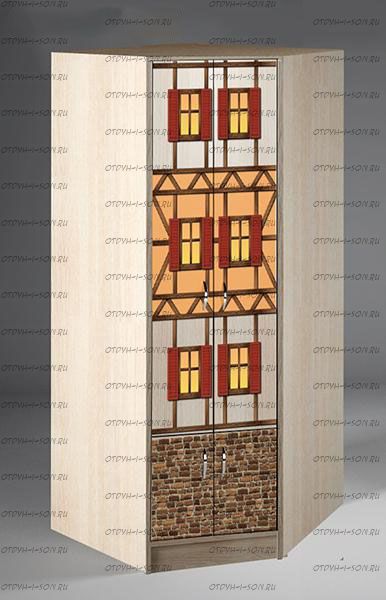 Шкаф угловой Фанки Кидз Домик, арт. 13/15 (52х90х200)