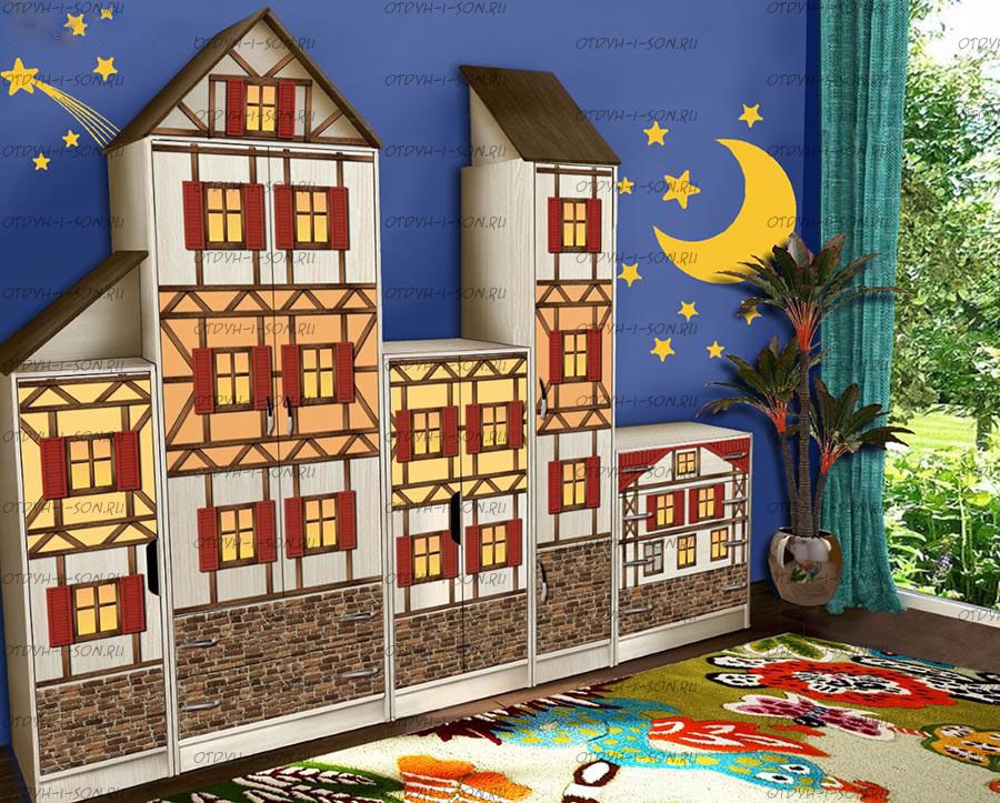 Детская стенка Фанки Кидз Домик №1