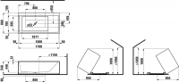 Ванна с подсветкой Laufen Kartell 170x86 2.2433.2 схема 3