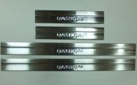 Накладки на пороги, нерж., 4 части NISSAN Qashqai+2 "09-