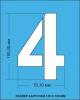 Комплект трафаретов цифр, размером 100мм.