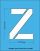 Комплект трафаретов букв латинского алфавита (латиница), размером 150мм.