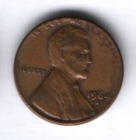 1 цент 1964 г. D  США