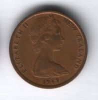 1 цент 1967 г. Новая Зеландия