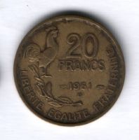 20 франков 1951 г. Франция