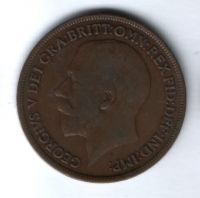 1 пенни 1919 г. Великобритания