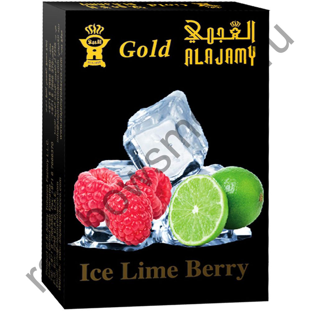 Купить табак Al Ajamy Gold Аль Аджами Голд 50 гр Ice Lime Berry Ледяной  лайм с малиной для кальяна в Москве с доставкой