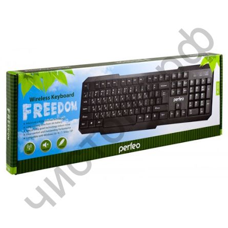 Клавиатура беспровод. Perfeo "FREEDOM", USB, чёрная (PF-1010)