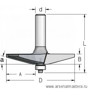 Фреза для изготовления филенки WPW 85.7 x 12.7 x 71 x 12 RK15002