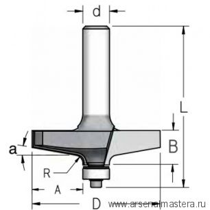 Фреза для изготовления филенки WPW 61 x 14 x 78 x 12 R4.0 RK04102