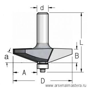 Фреза для изготовления филенки WPW 66.7 x 16 x 69 x 12 RK20002