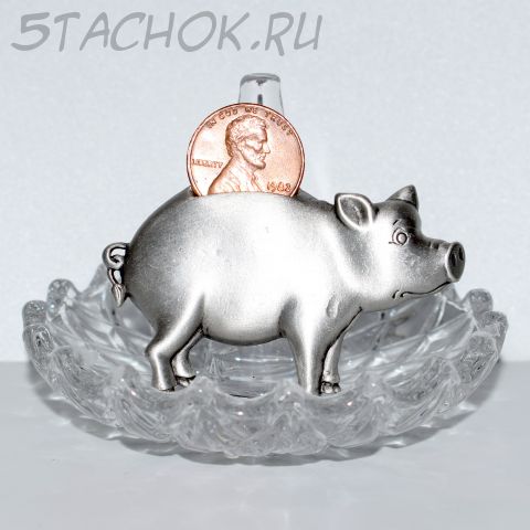 Брошь "Хрюшка-копилка" (JJ США)