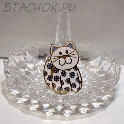 Брошь "Киса-цветочек" (Hallmark США)