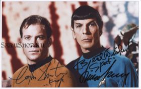Автографы: Леонард Нимой, Уильям Шетнер. Star Trek / Звездный путь. Редкость
